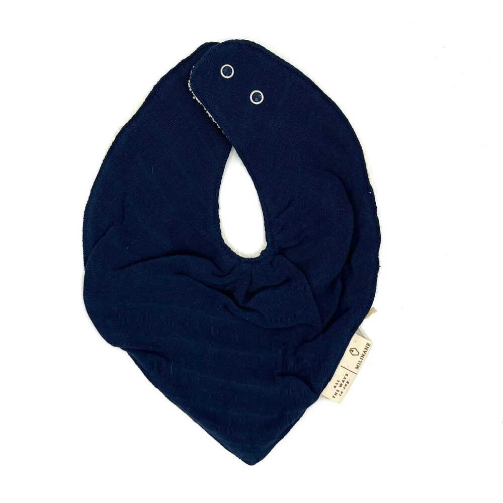 Frauegschichte - Milinane Halstuch-Lätzchen Deep Blue