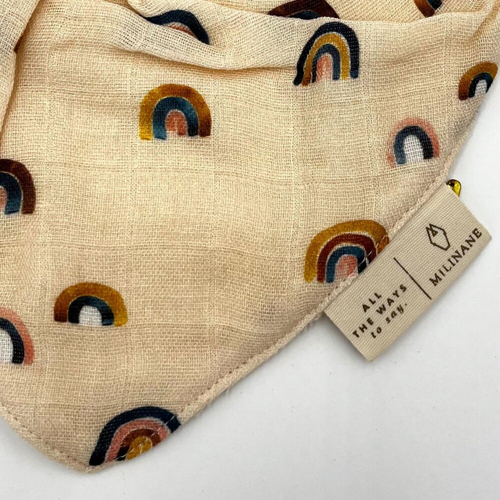 Frauegschichte - Milinane Halstuch-Lätzchen RAINBOW