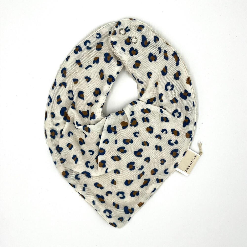 Frauegschichte - Milinane Halstuch-Lätzchen LEOPARD