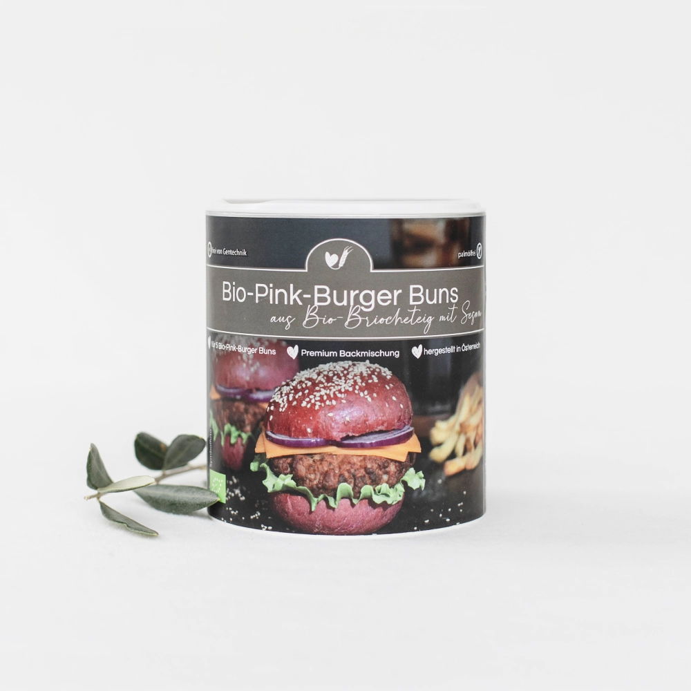 Bake Affair Bio-Backmischung Pink Burger Buns Frauegschichte - Bake Affair Bio-Backmischung Pink Burger Buns