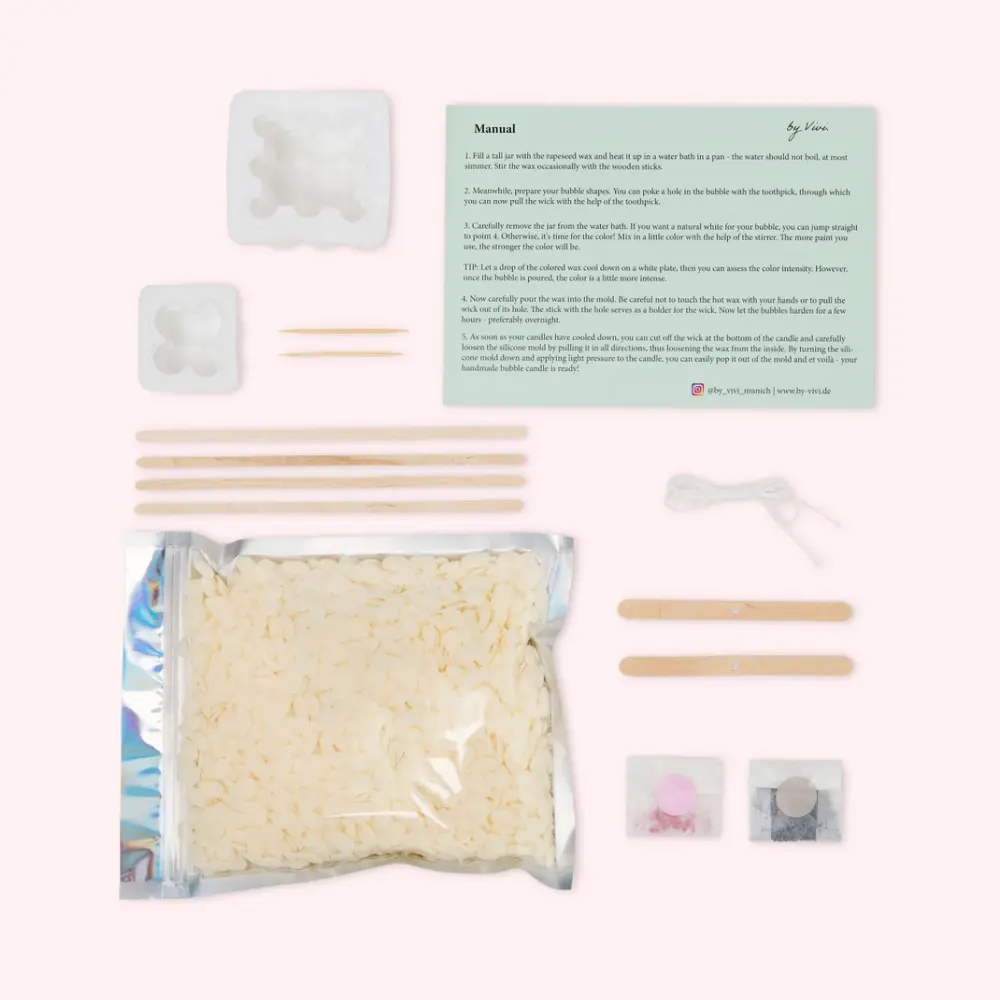 Frauegschichte - By Vivi. DIY Box Dip-Dye-Kerzen - Bubble-Kerzen