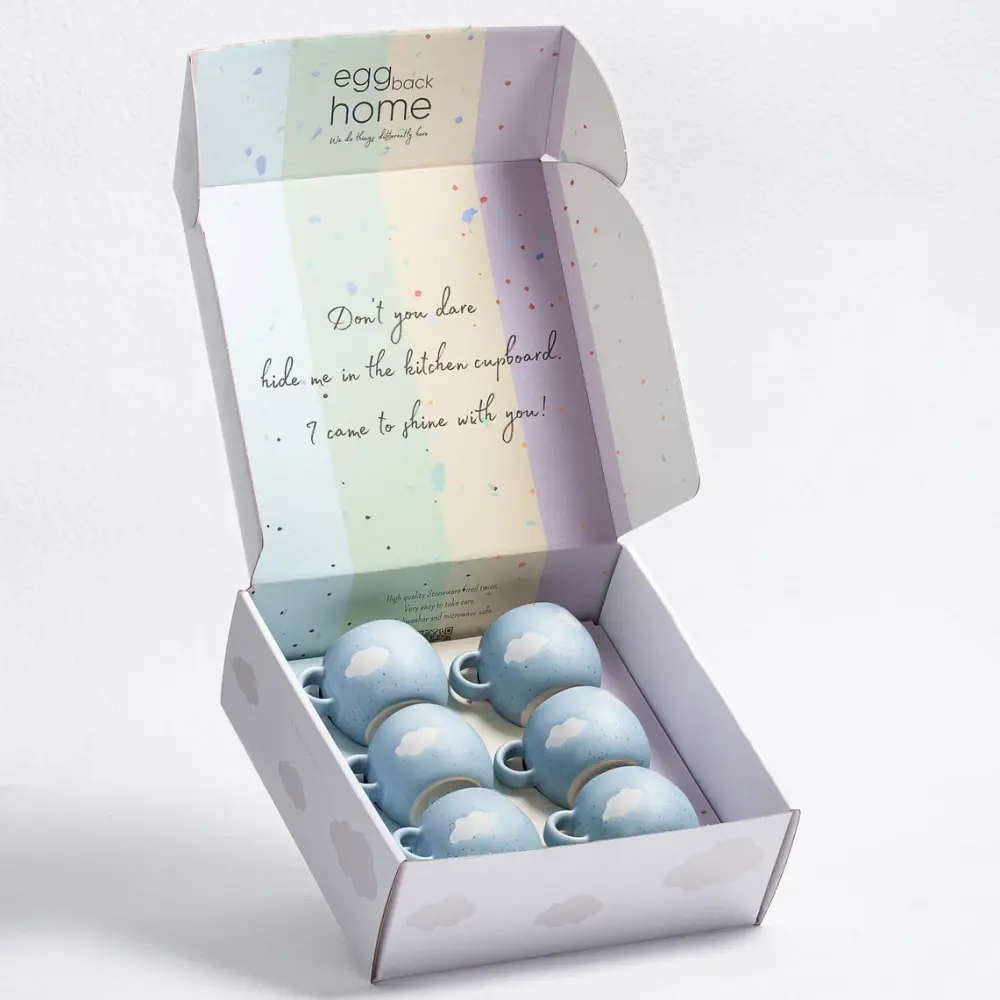 Egg Back Home CB - Set 90ml Espresso-Mug - Blue Cloud Frauegschichte - Egg Back Home CB - Set 90ml Espresso-Mug - Blue Cloud