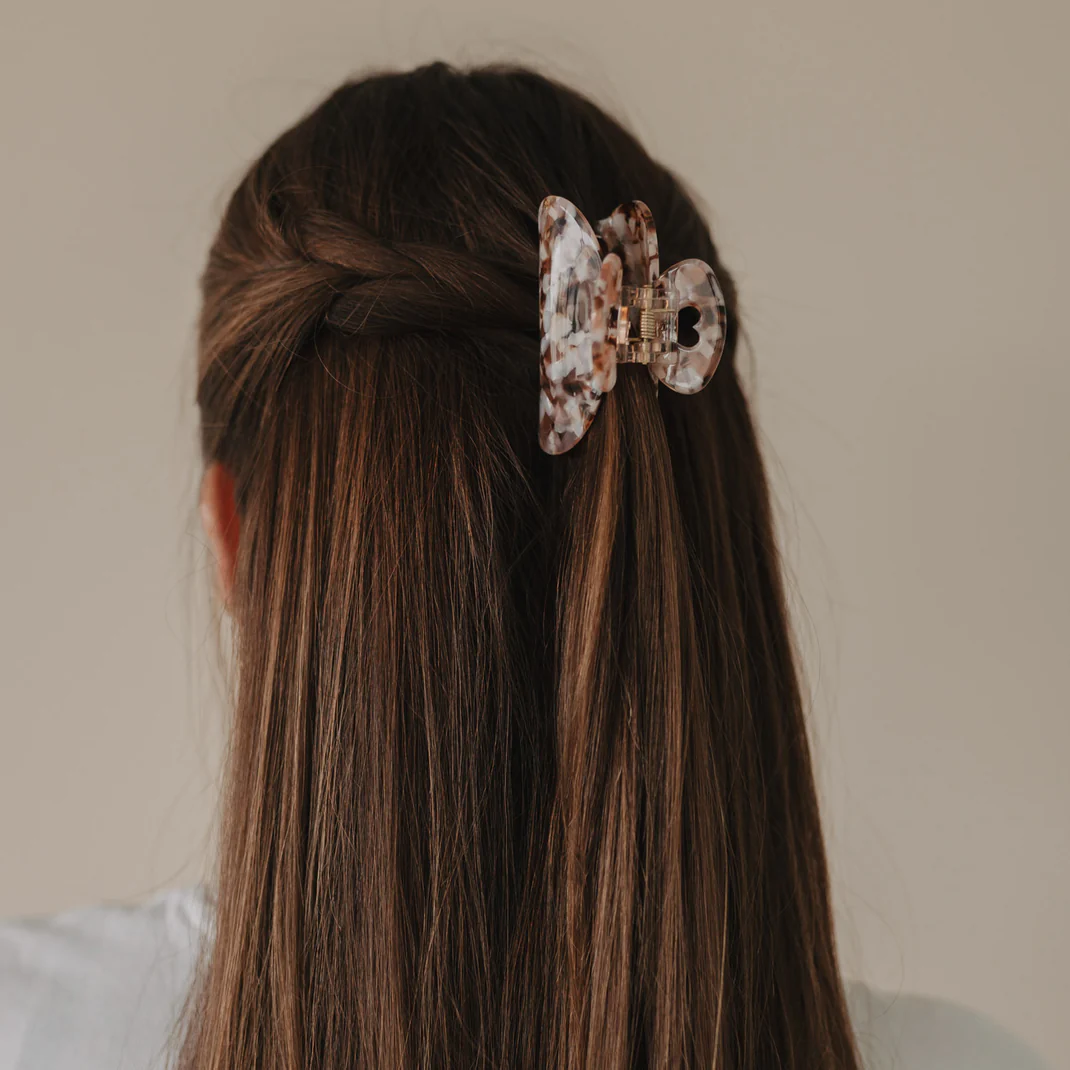 Eulenschnitt Haarspange gross Almond Frauegschichte - Eulenschnitt Haarspange gross Almond