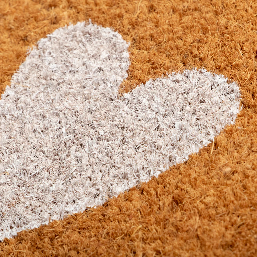 Eulenschnitt kleine Kokosmatte "Kleine Herzen" Frauegschichte - Eulenschnitt kleine Kokosmatte "Kleine Herzen"