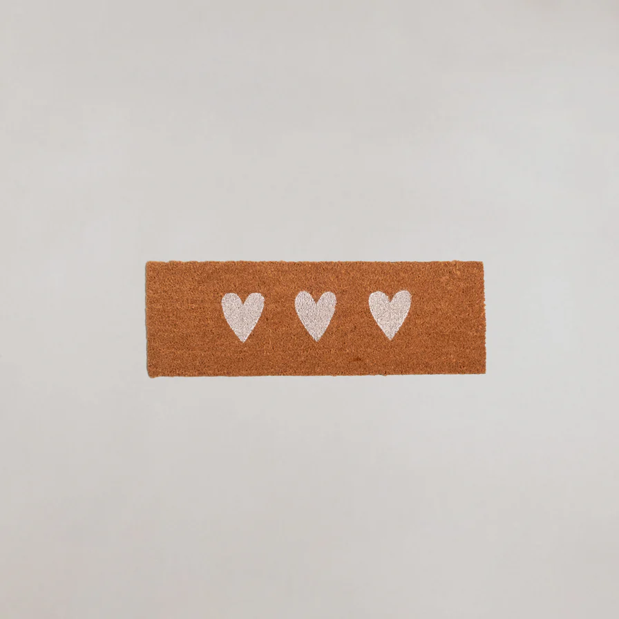 Eulenschnitt kleine Kokosmatte "Kleine Herzen" Frauegschichte - Eulenschnitt kleine Kokosmatte "Kleine Herzen"