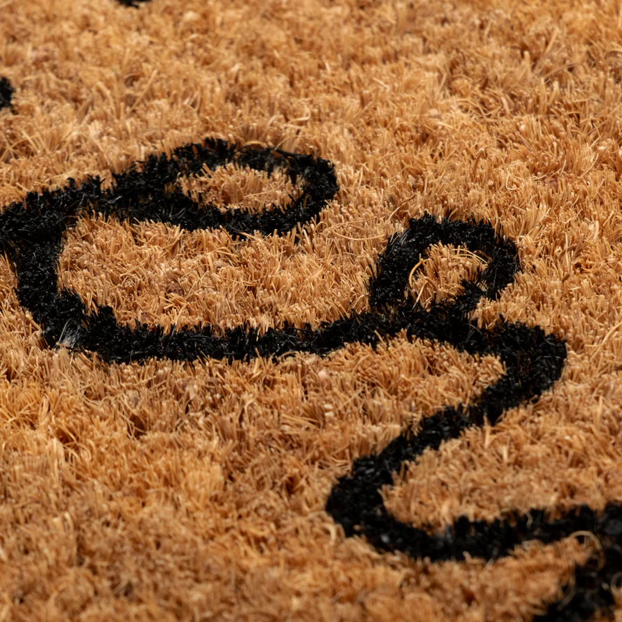 Eulenschnitt kleine Kokosmatte "Hereinspatziert" Frauegschichte - Eulenschnitt kleine Kokosmatte "Hereinspatziert"