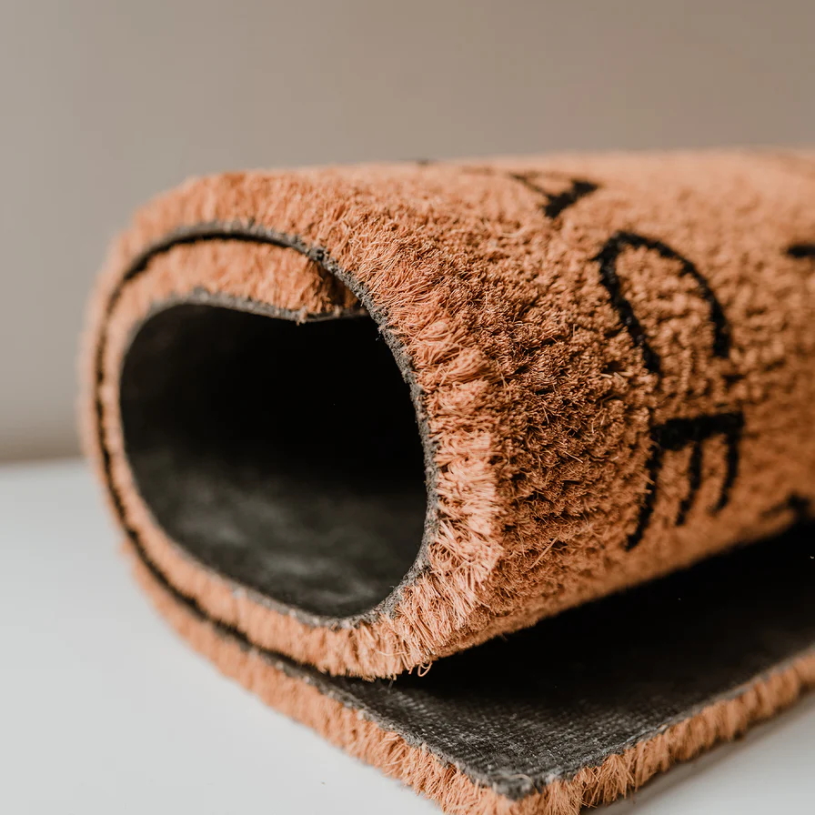 Eulenschnitt Kokos Fussmatte "Happy Place" Frauegschichte - Eulenschnitt Kokos Fussmatte "Happy Place"