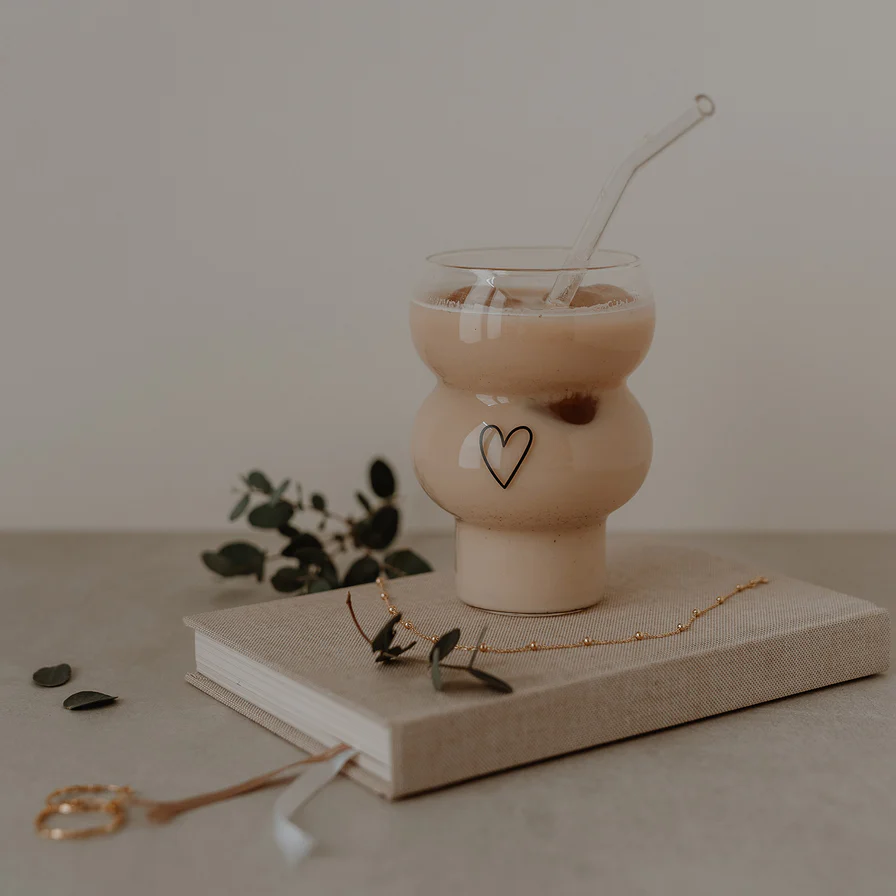 Eulenschnitt Double Bubble Glas Herz Frauegschichte - Eulenschnitt Double Bubble Glas Herz