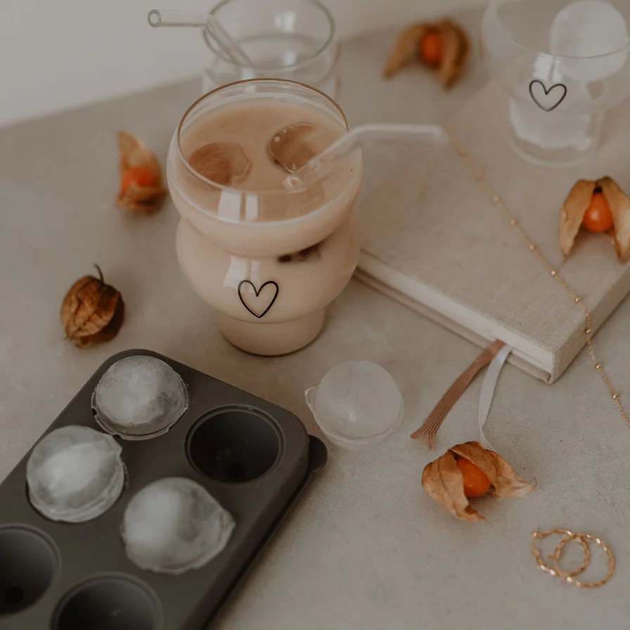 Eulenschnitt Double Bubble Glas Herz Frauegschichte - Eulenschnitt Double Bubble Glas Herz