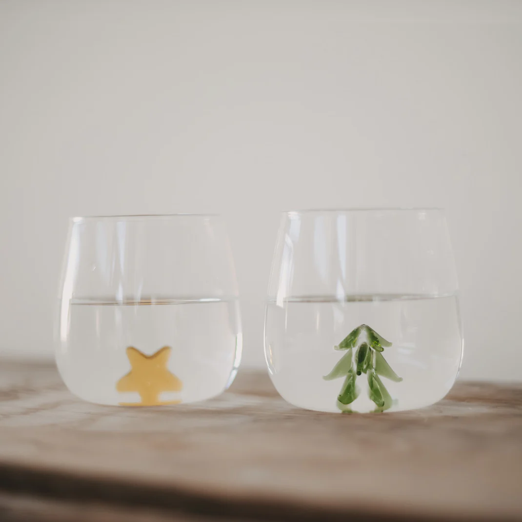 Eulenschnitt Trinkglas Sternfigur Frauegschichte - Eulenschnitt Trinkglas Sternfigur