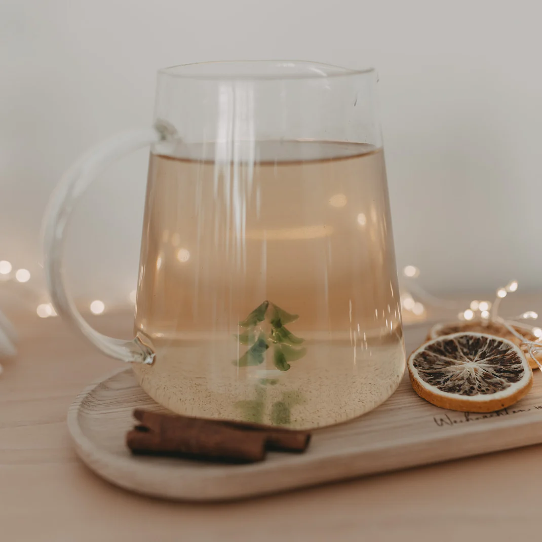 Eulenschnitt Karaffe Tannenfigur Frauegschichte - Eulenschnitt Karaffe Tannenfigur