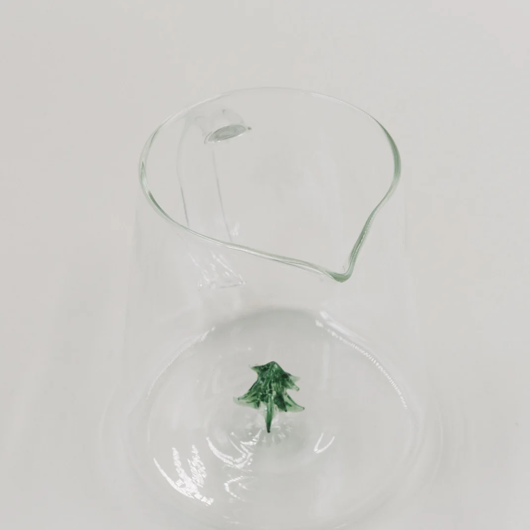 Eulenschnitt Karaffe Tannenfigur Frauegschichte - Eulenschnitt Karaffe Tannenfigur