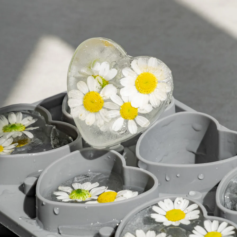 Eulenschnitt Eiswürfelform Herzen grau Frauegschichte - Eulenschnitt Eiswürfelform Herzen grau