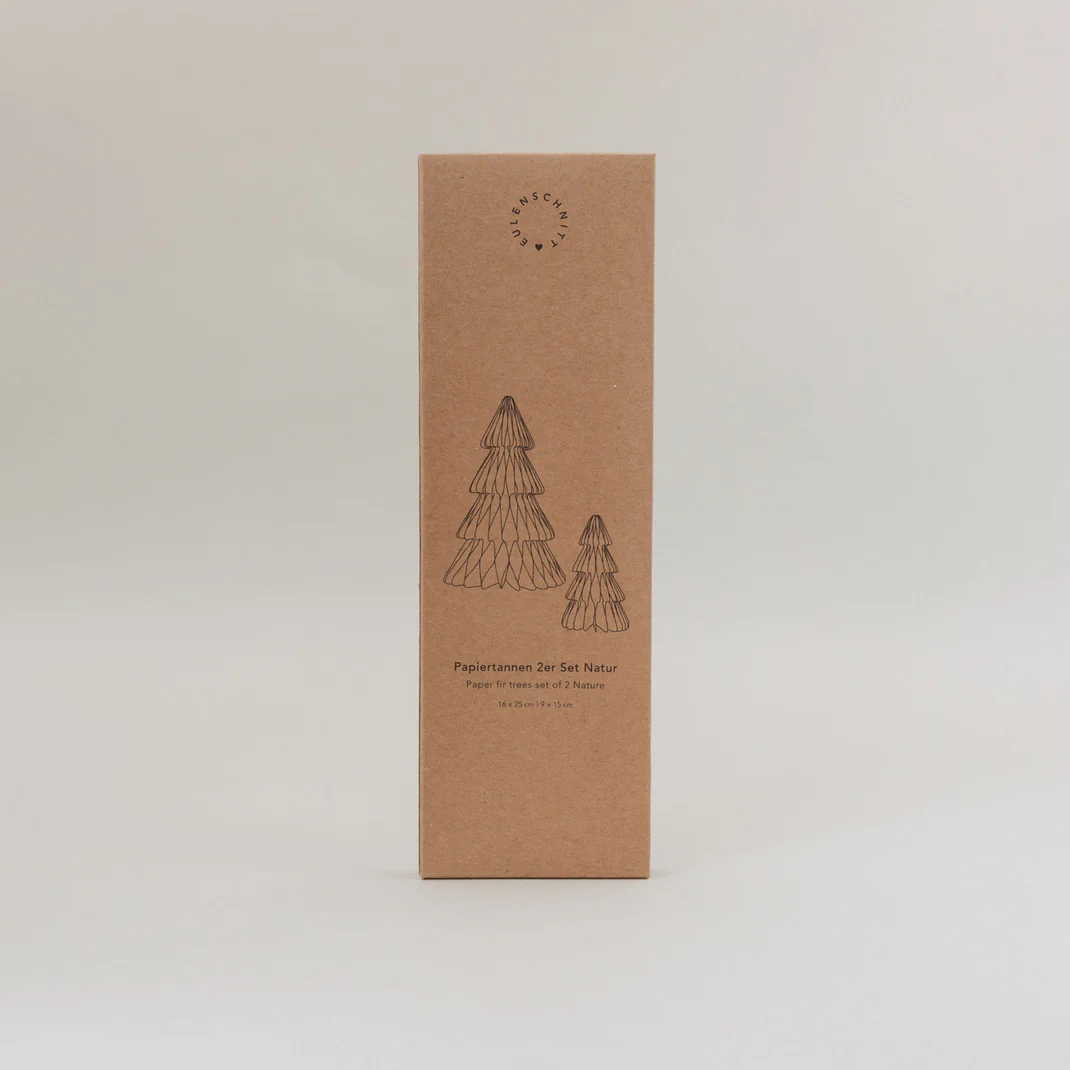 Eulenschnitt Papiertanne 2er Set natur Frauegschichte - Eulenschnitt Papiertanne 2er Set natur