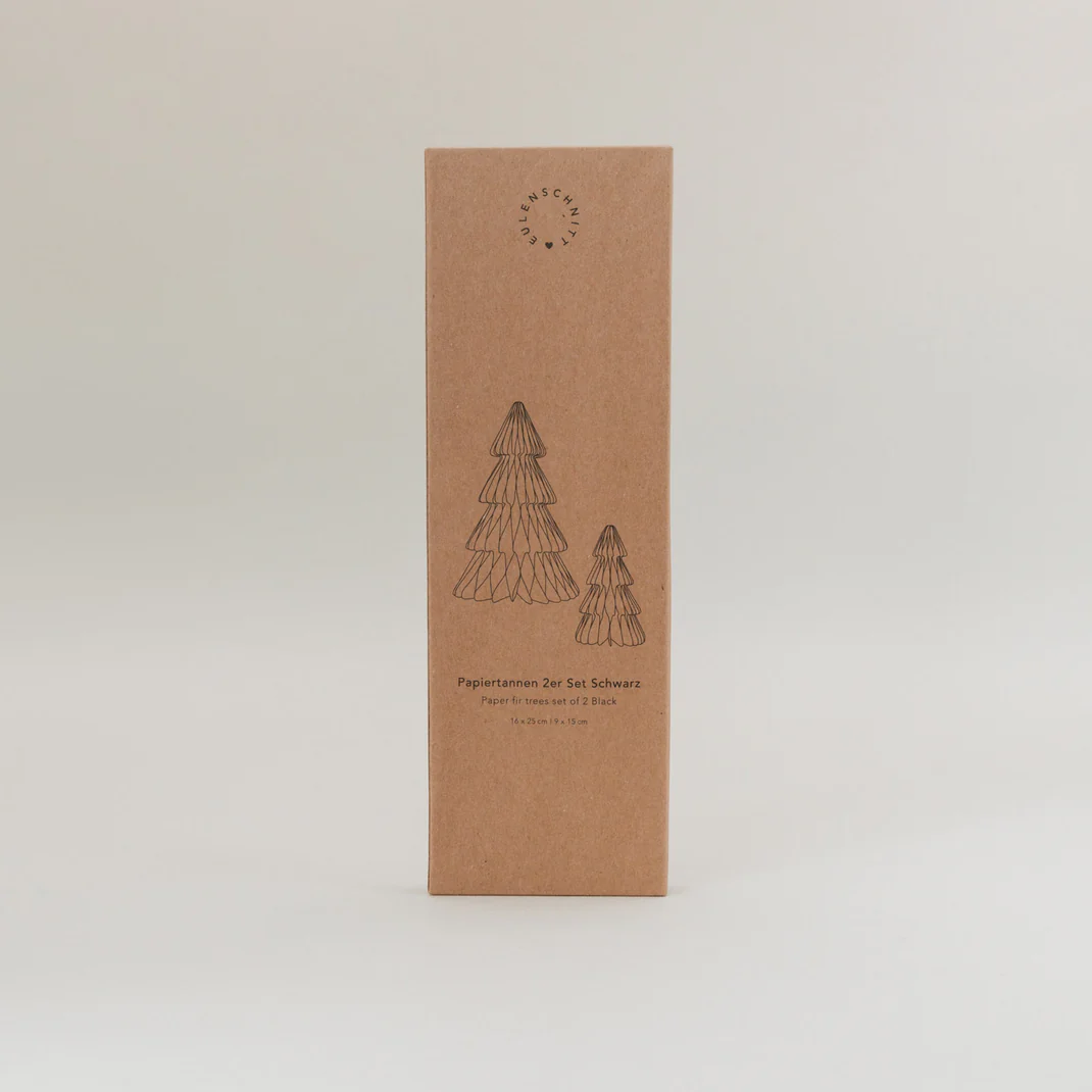 Eulenschnitt Papiertanne 2er Set schwarz Frauegschichte - Eulenschnitt Papiertanne 2er Set schwarz