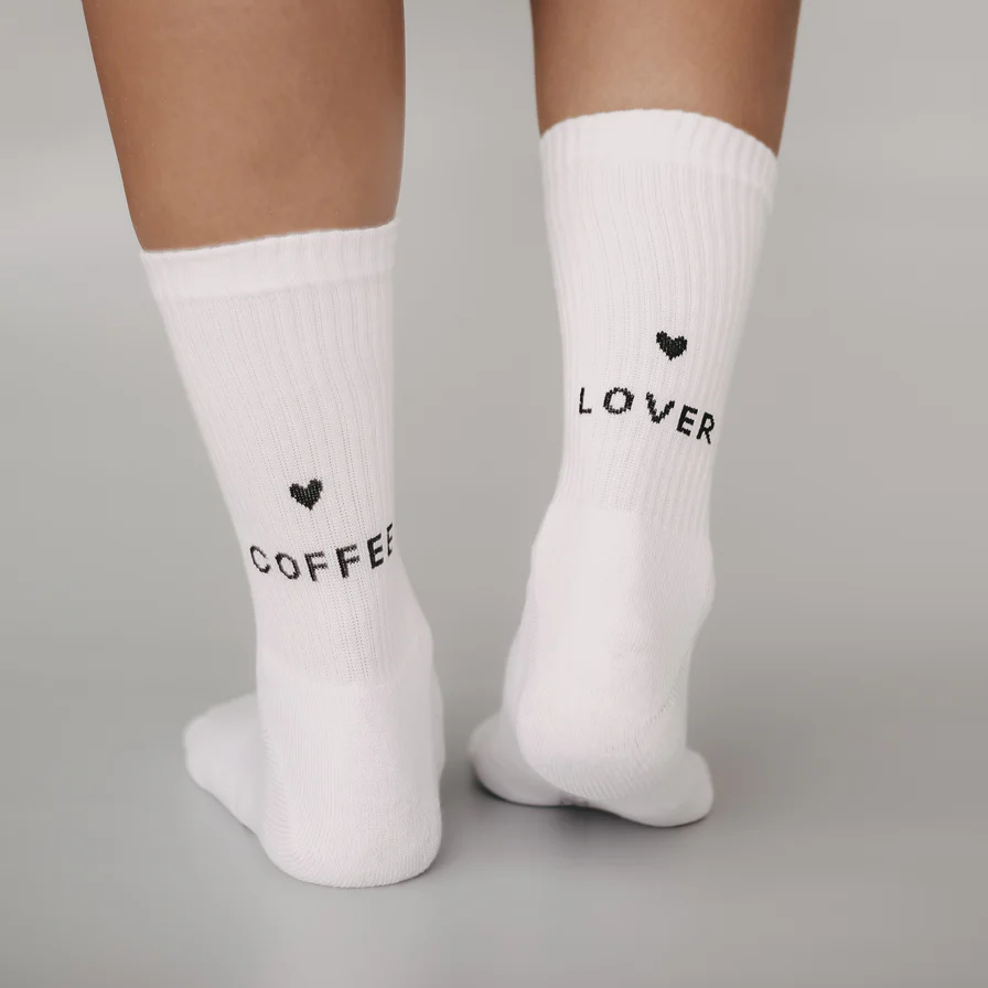 Frauegschichte - Eulenschnitt Socken "Coffee Lover" Grösse M