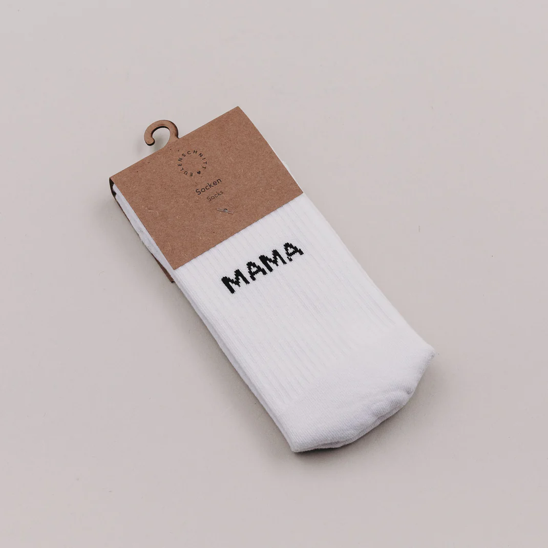 Eulenschnitt Socken "Mama" Grösse S Frauegschichte - Eulenschnitt Socken "Mama" Grösse S