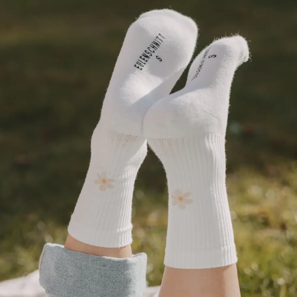 Frauegschichte - Eulenschnitt Socken "Daisy" Grösse M