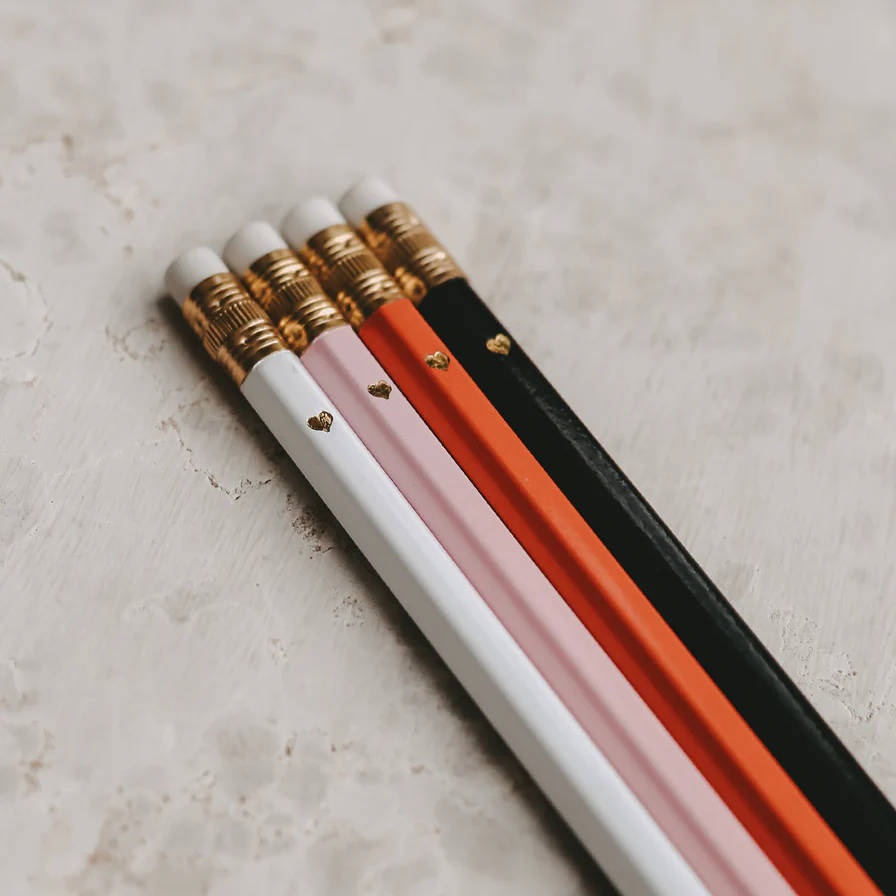 Frauegschichte - Eulenschnitt Bleistiftset rosa