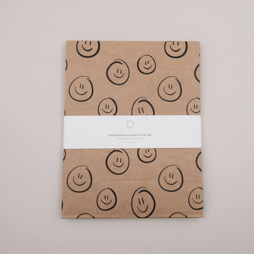 Eulenschnitt Papiertüten kraft-schwarz Grösse M Frauegschichte - Eulenschnitt Papiertüten kraft-schwarz Grösse M