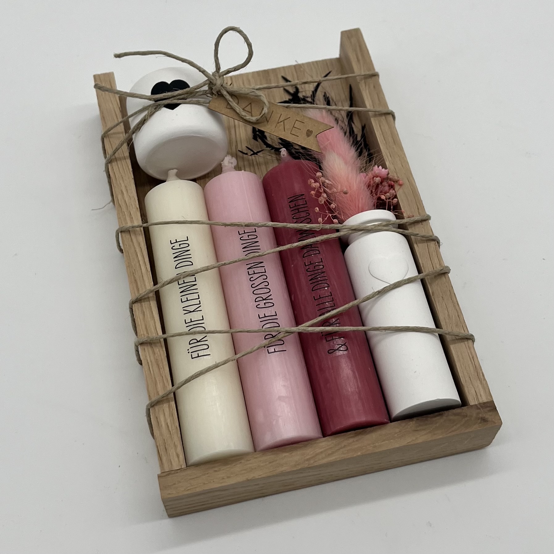 isaMi Kerzenset "Danke" rosa Frauegschichte - isaMi Kerzenset "Danke" rosa