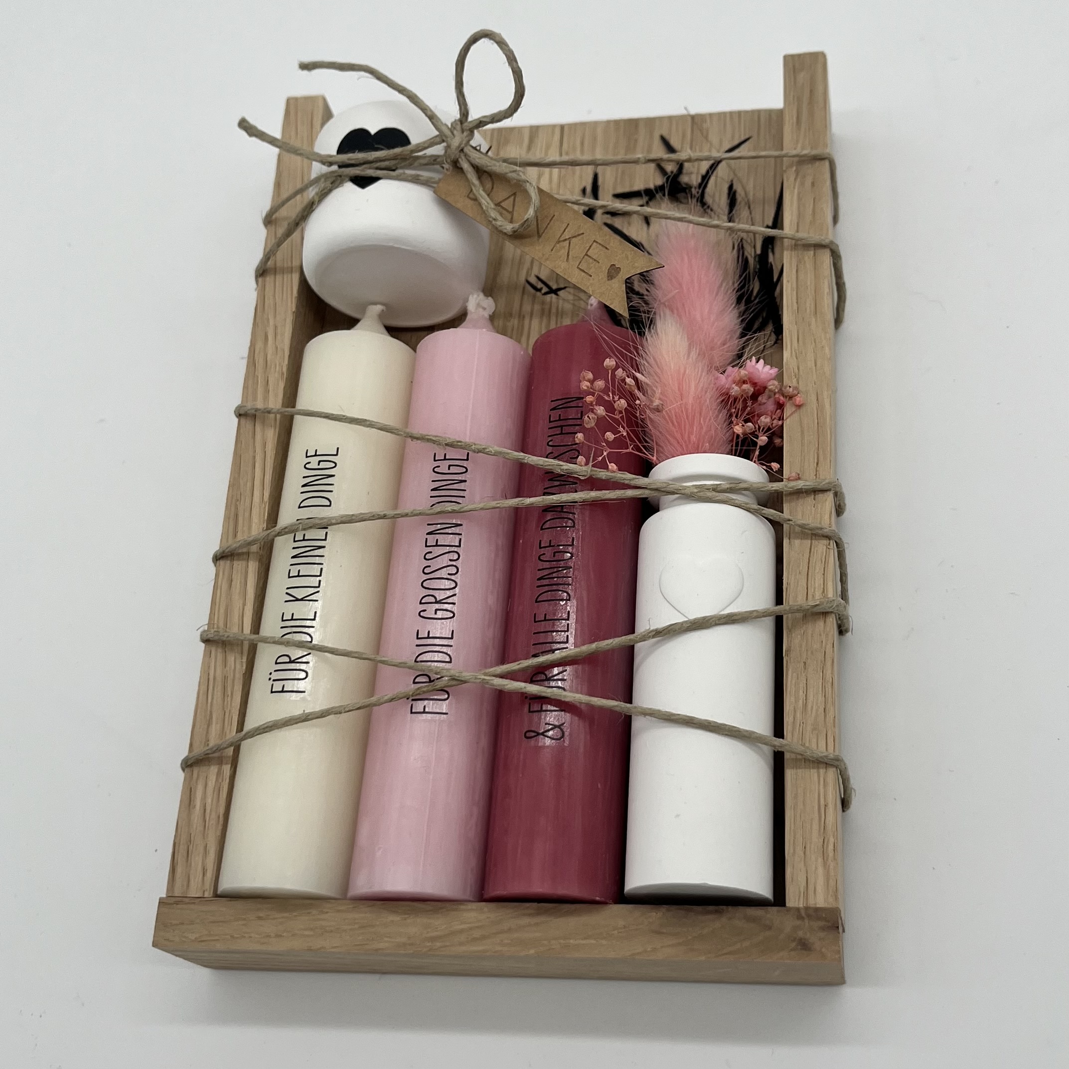 isaMi Kerzenset "Danke" rosa Frauegschichte - isaMi Kerzenset "Danke" rosa