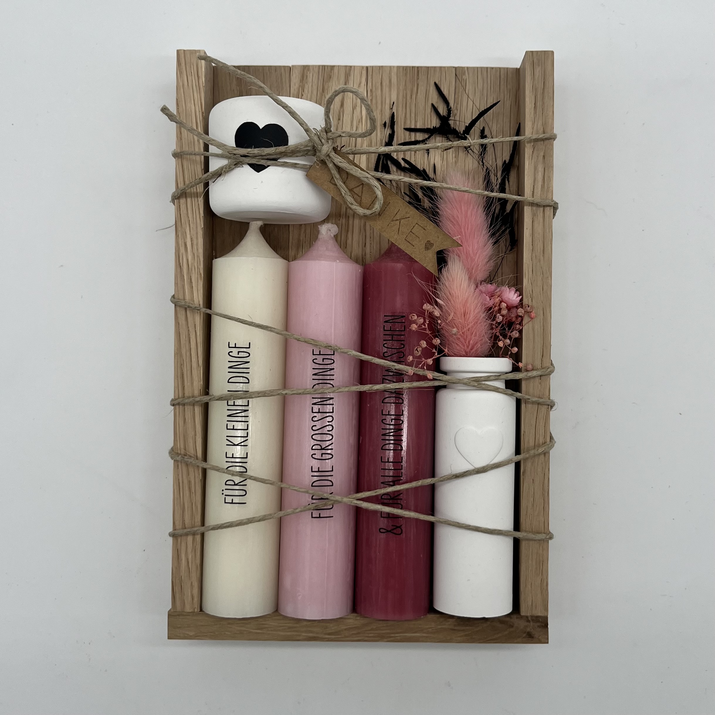 isaMi Kerzenset "Danke" rosa Frauegschichte - isaMi Kerzenset "Danke" rosa
