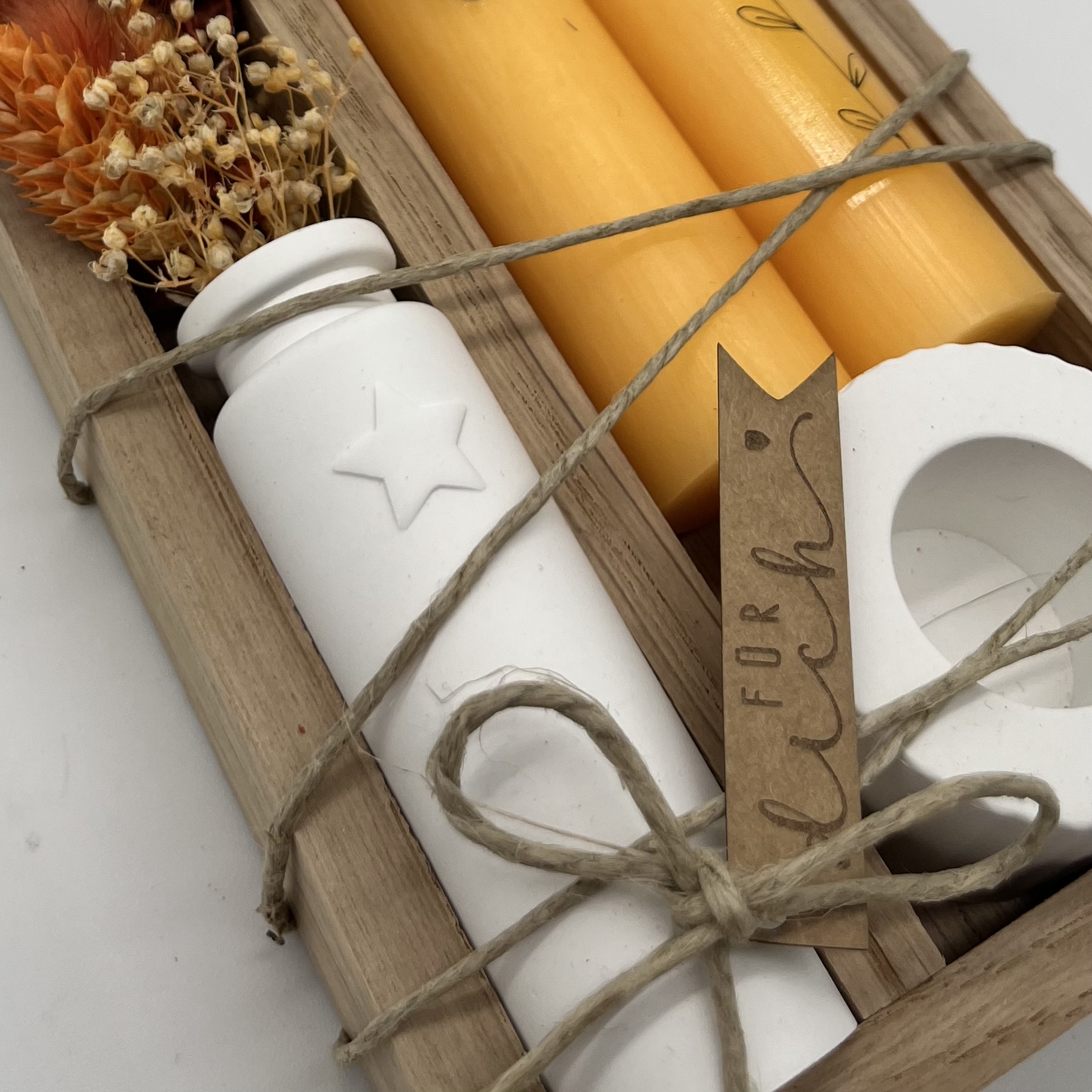 isaMi Kerzenset "Blume & Herz" orange Frauegschichte - isaMi Kerzenset "Blume & Herz" orange