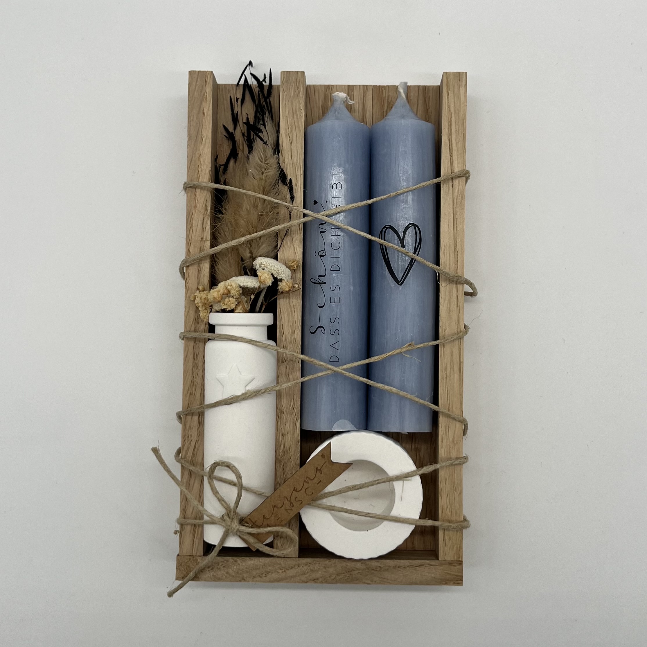 isaMi Kerzenset "Schön, dass es dich gibt" hellblau Frauegschichte - isaMi Kerzenset "Schön, dass es dich gibt" hellblau