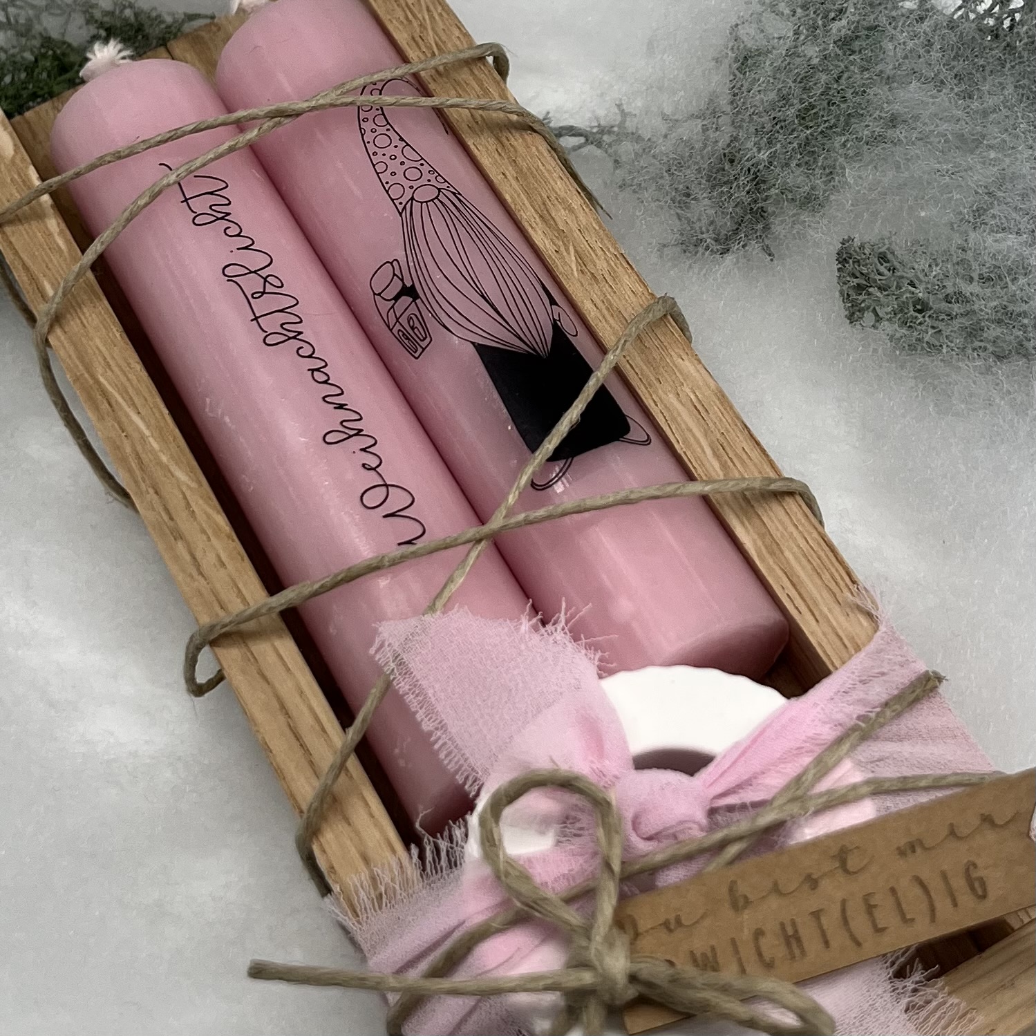 isaMi Weihnachts-Kerzenset "Weihnachtslicht" - rosa Frauegschichte - isaMi Weihnachts-Kerzenset "Weihnachtslicht" - rosa