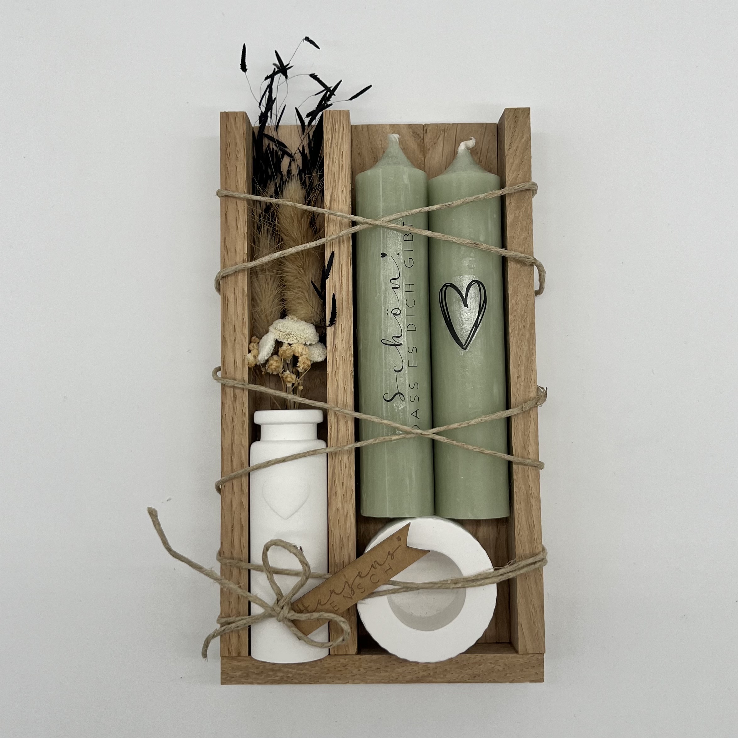 isaMi Kerzenset "Schön, dass es dich gibt" salbei Frauegschichte - isaMi Kerzenset "Schön, dass es dich gibt" salbei