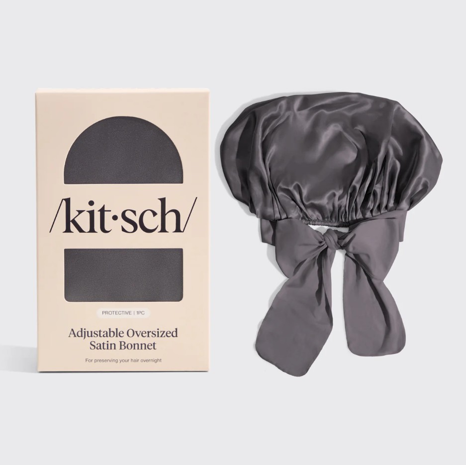 Frauegschichte - /kit·sch/ Satin-Haube - Anthrazit
