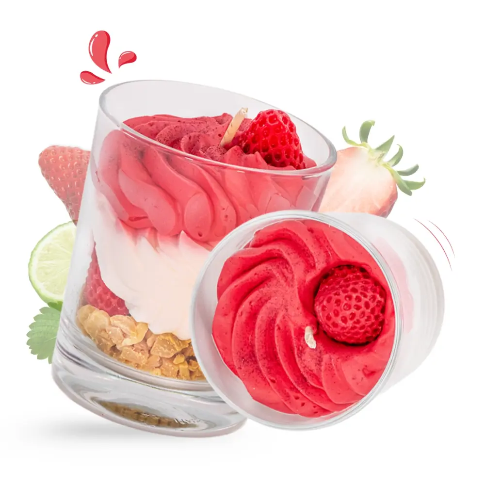 Frauegschichte - Les Fées Mères Kerze Himbeere Crumble - Waldfrucht