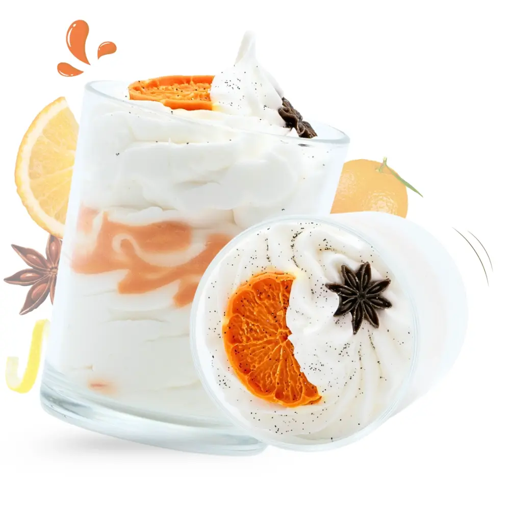 Frauegschichte - Les Fées Mères Kerze Orange-Zimt