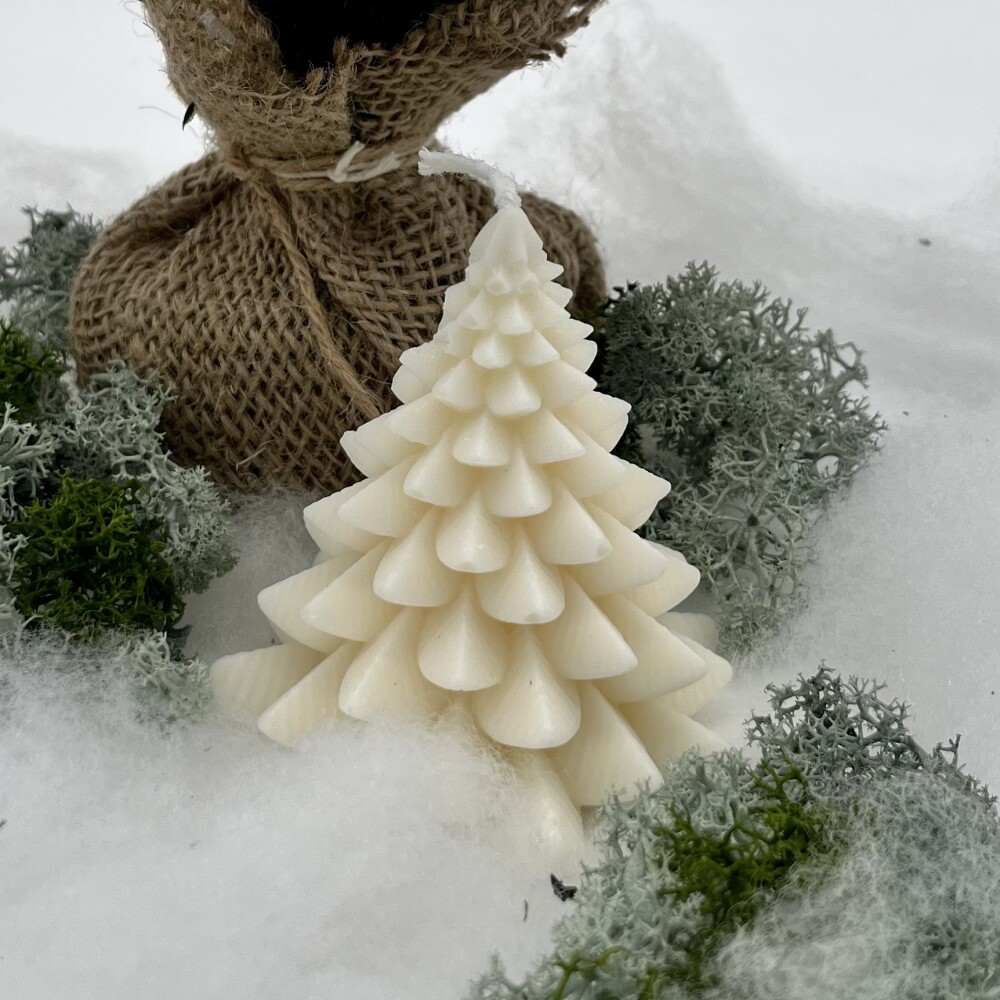 Frauegschichte - Ritual Spirit ltd. Kerze kleiner Weihnachtsbaum - weiss