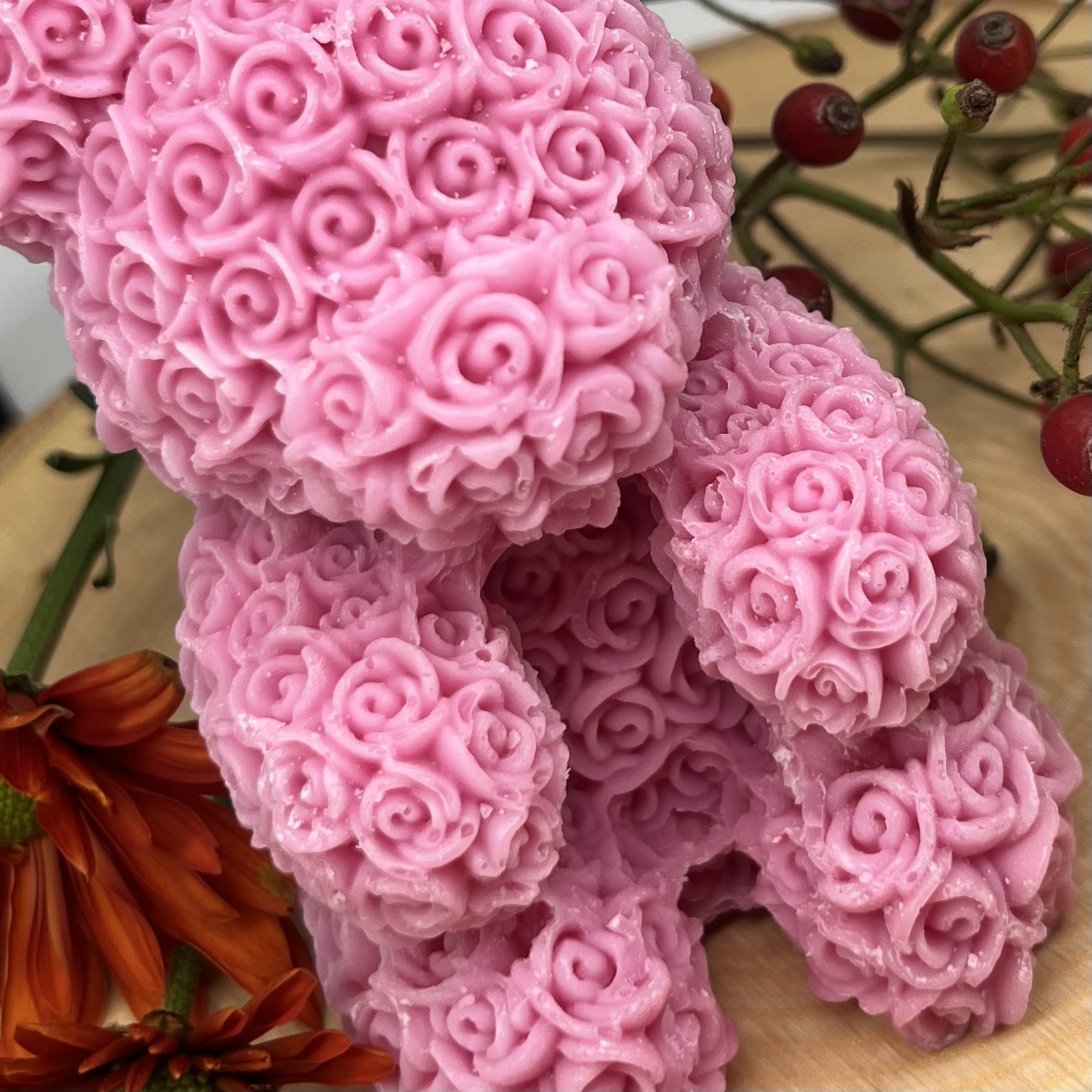 Ritual Spirit ltd. Kerze Rosen-Teddybär Medium rosa Frauegschichte - Ritual Spirit ltd. Kerze Rosen-Teddybär Medium rosa