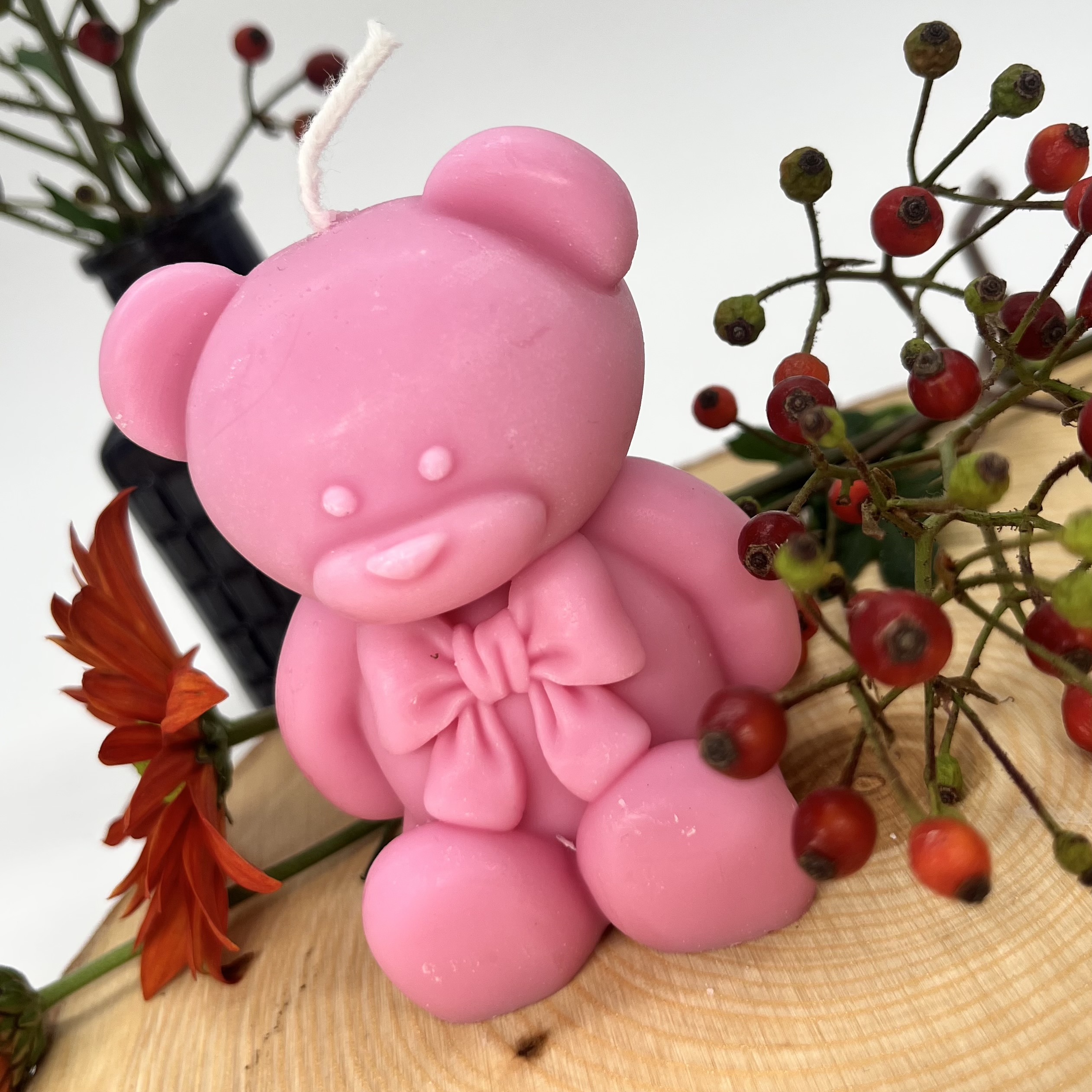 Ritual Spirit ltd. Kerze Medium Teddybär rosa Frauegschichte - Ritual Spirit ltd. Kerze Medium Teddybär rosa