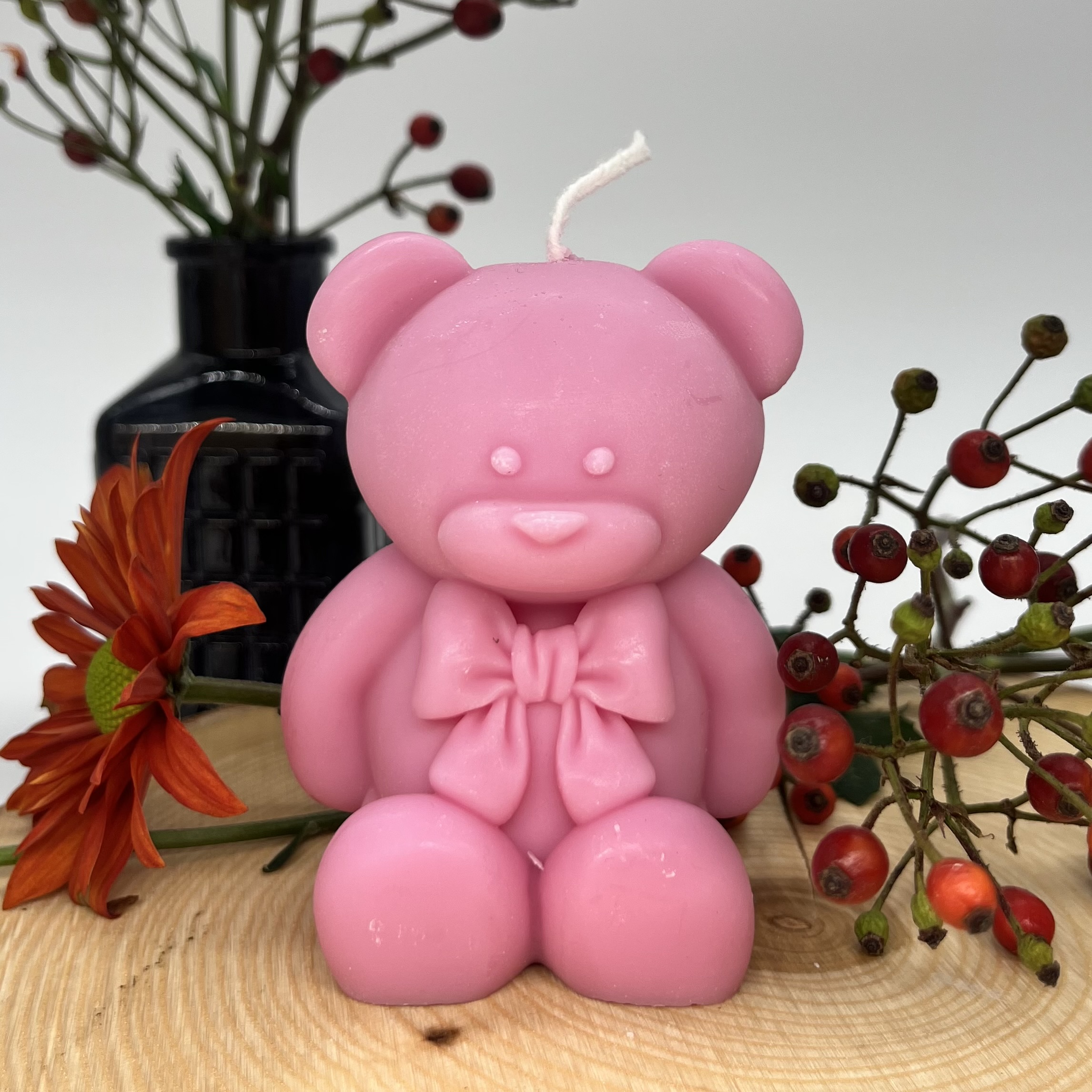 Ritual Spirit ltd. Kerze Medium Teddybär rosa Frauegschichte - Ritual Spirit ltd. Kerze Medium Teddybär rosa