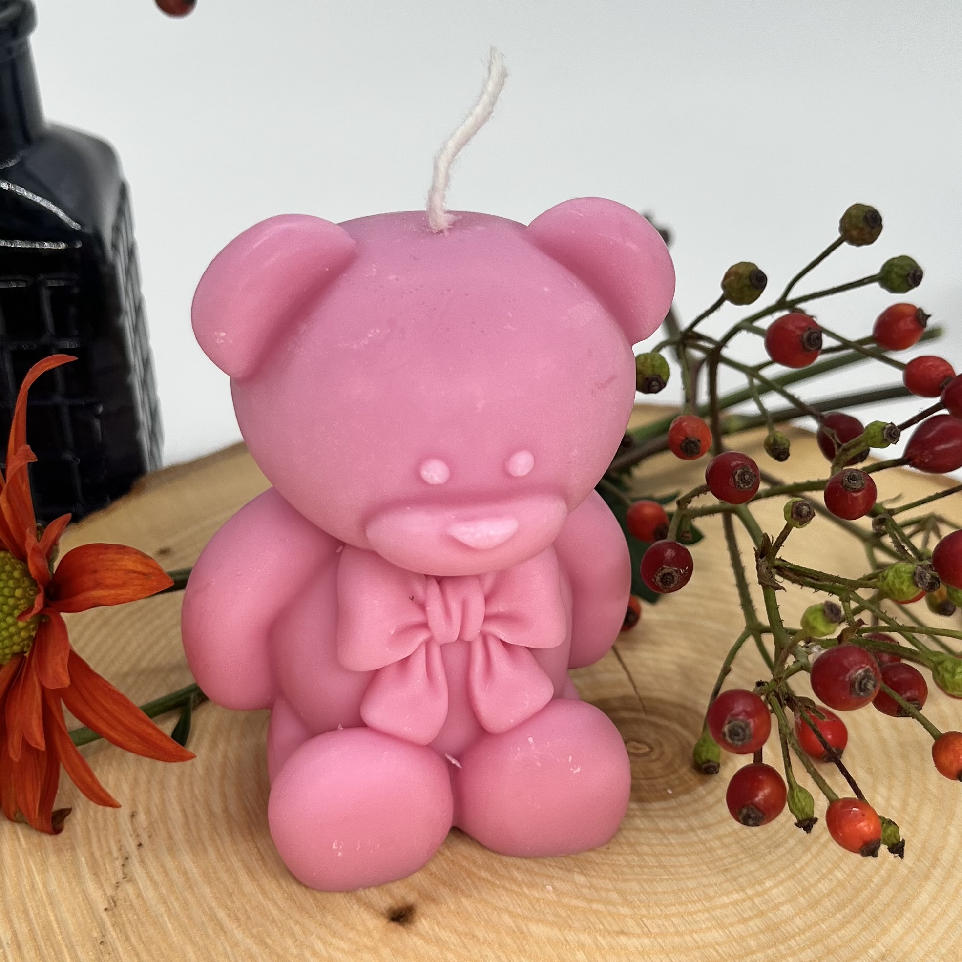 Ritual Spirit ltd. Kerze Medium Teddybär rosa Frauegschichte - Ritual Spirit ltd. Kerze Medium Teddybär rosa