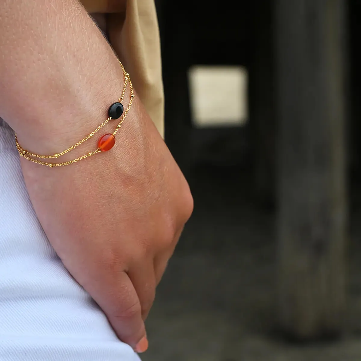 Vinoos Armkette "no one like you" schwarz Frauegschichte - Vinoos Armkette "no one like you" schwarz