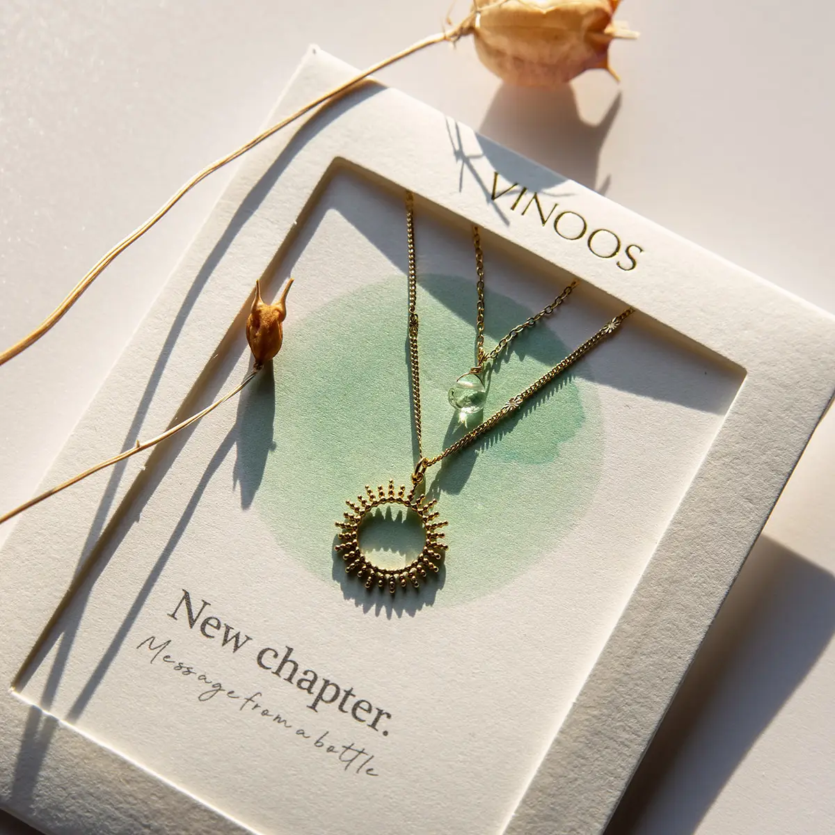 Vinoos Halskette "new chapter" mint Frauegschichte - Vinoos Halskette "new chapter" mint