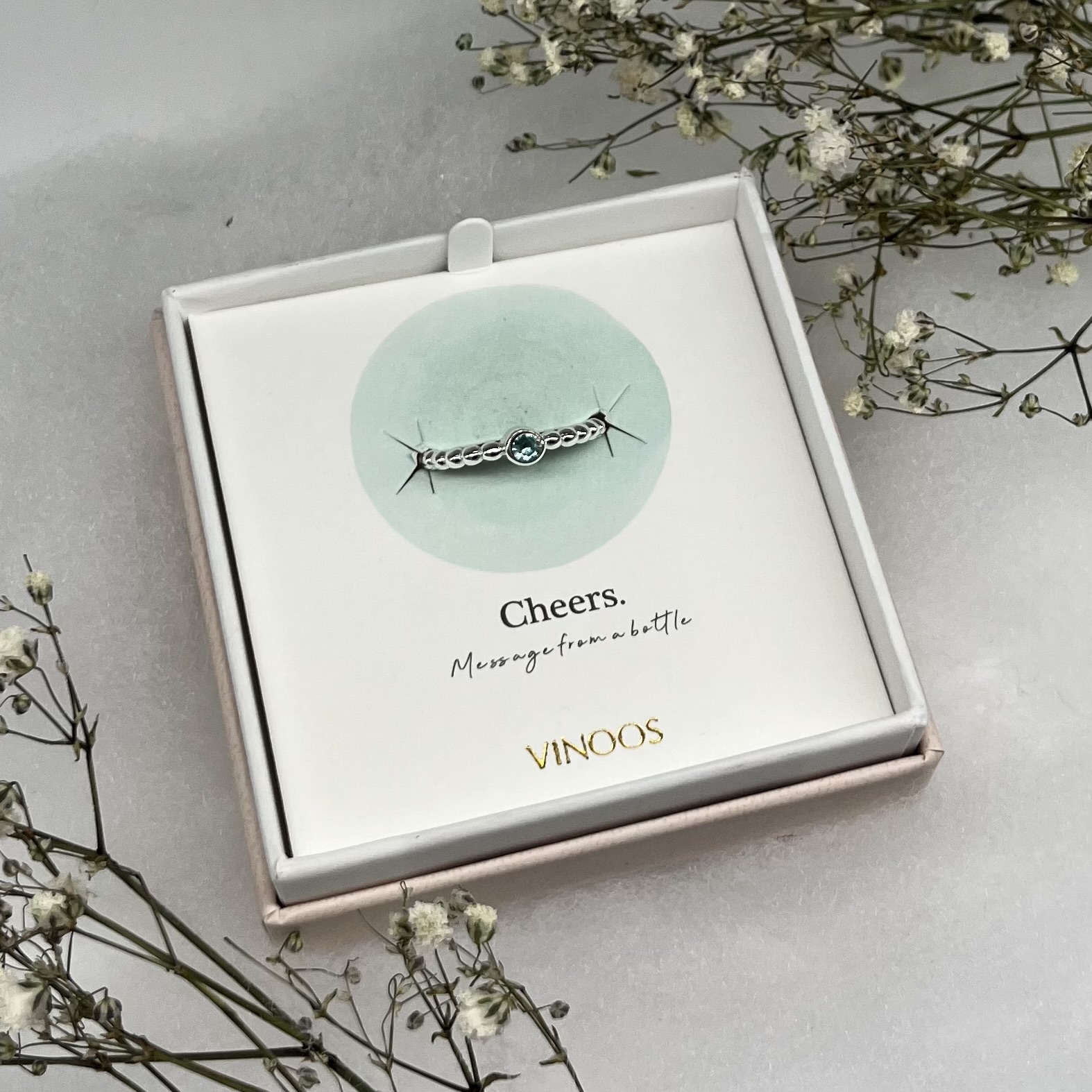 Vinoos Single-Ring silber - türkiser Stein Frauegschichte - Vinoos Single-Ring silber - türkiser Stein