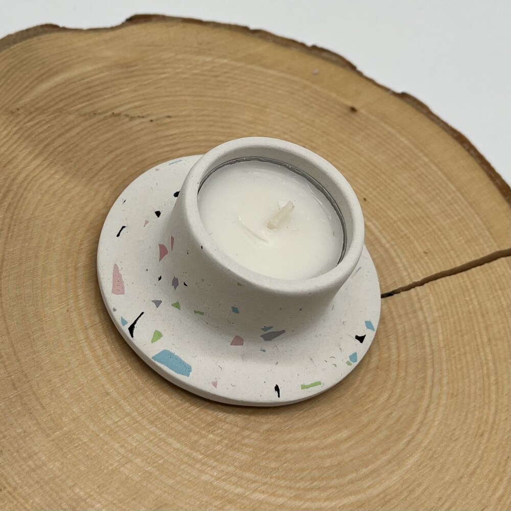 Frauegschichte - wild&rosa ALMA Kerzenhalter Terrazzo