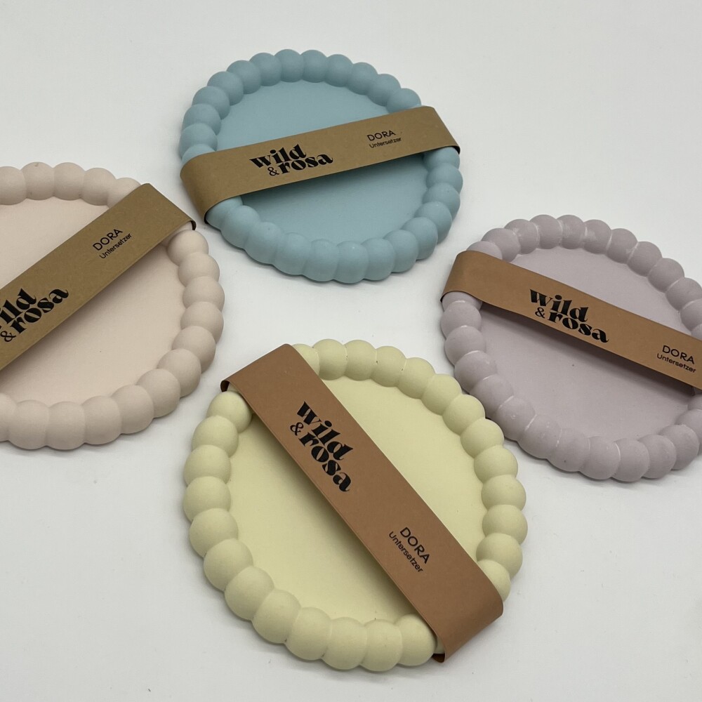 Frauegschichte - wild&rosa DORA Untersetzer unifarben