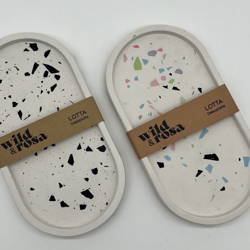 Frauegschichte - wild&rosa LOTTA Dekoplatte Terrazzo