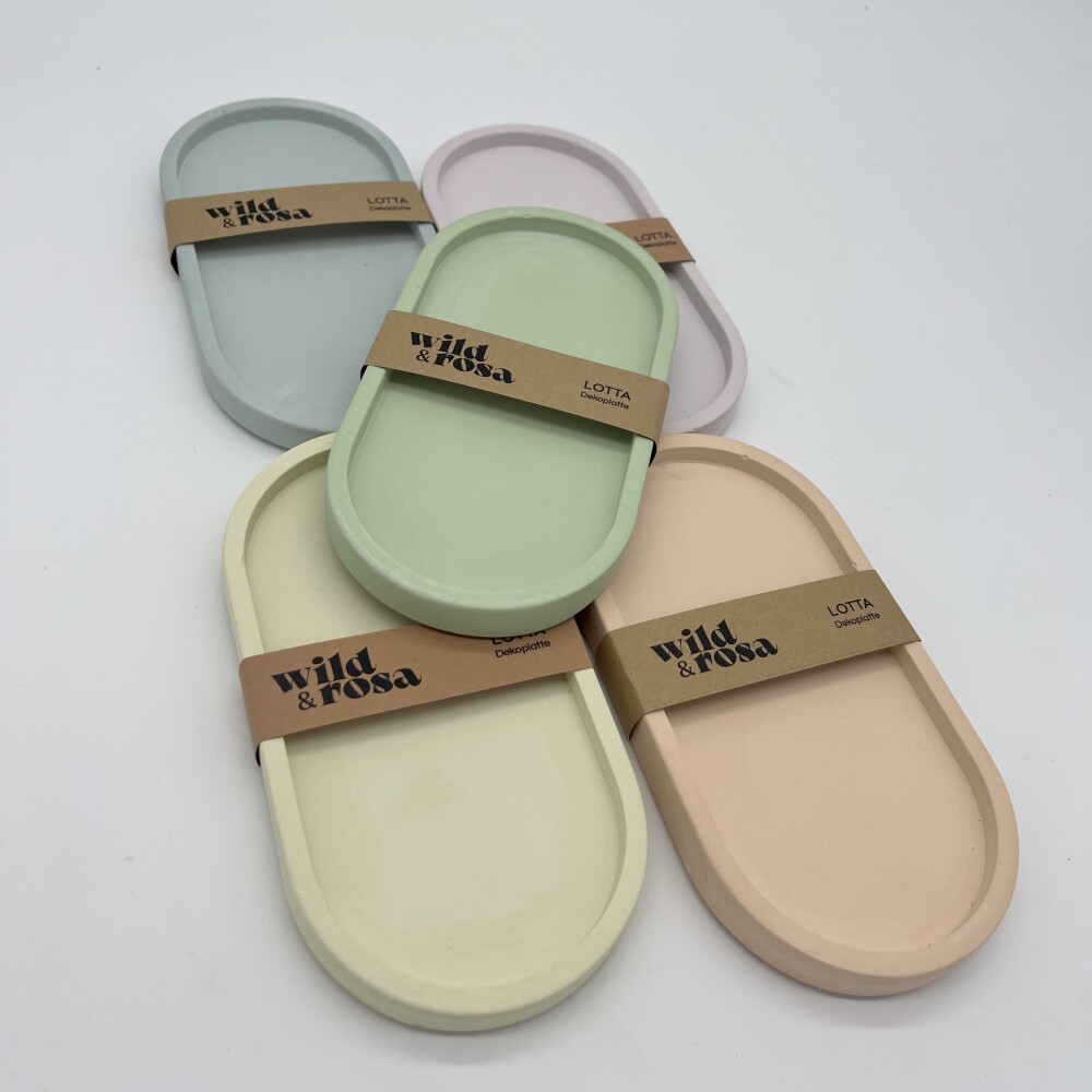 Frauegschichte - wild&rosa LOTTA Dekoplatte unifarben